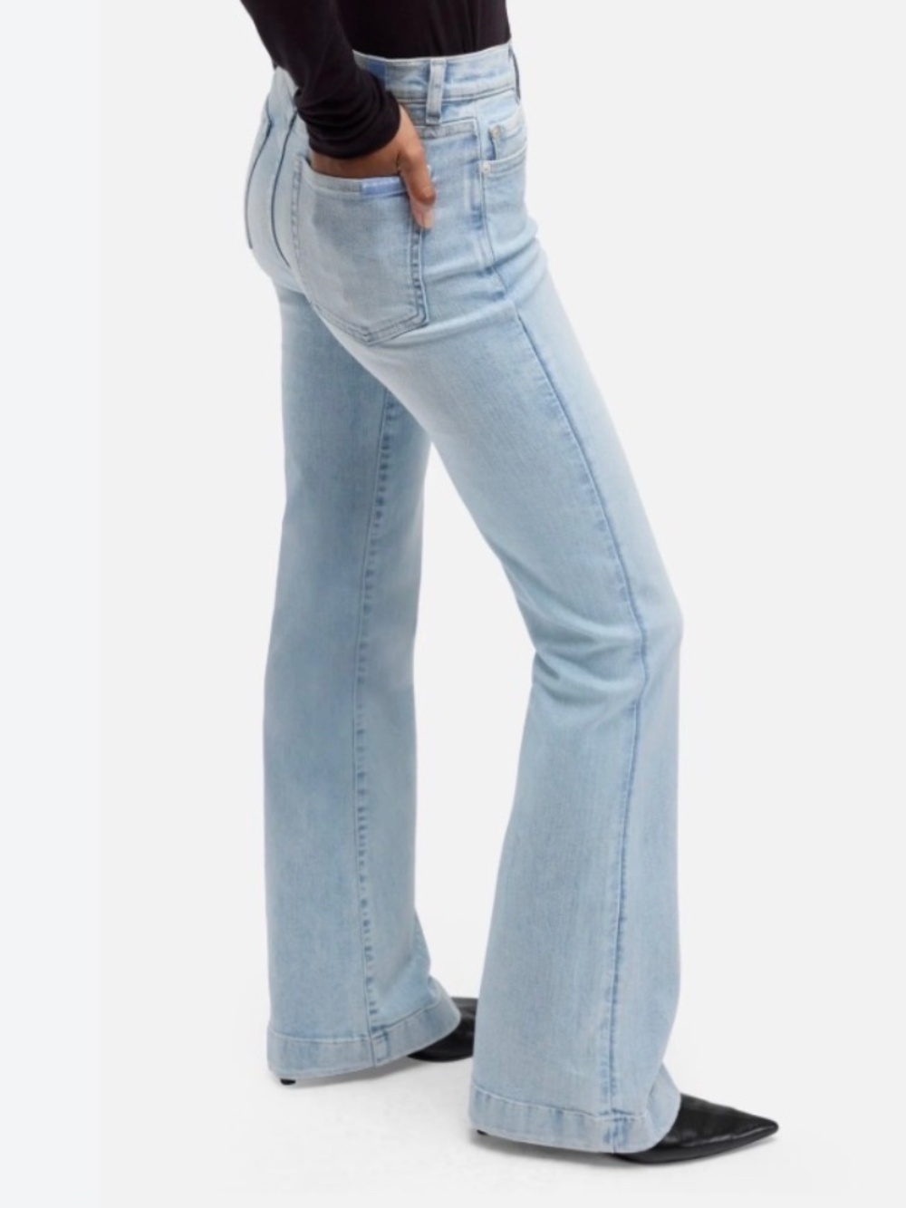 7 For All Mankind Tailorless Dojo Light Wash Cotton Denim Bootcut Jeans SZ 27